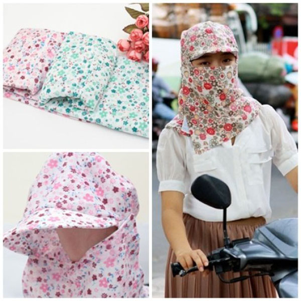Bộ mũ khẩu trang 2 lớp chống nắng