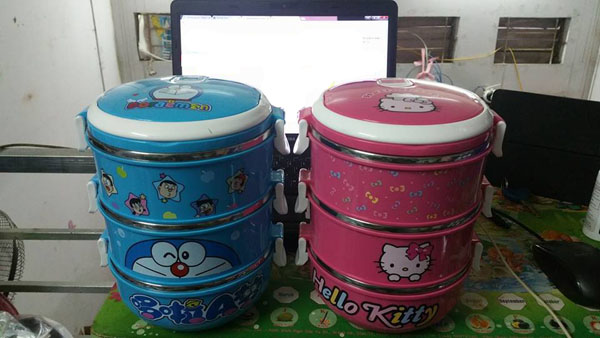 Cặp lồng giữ nhiệt 3 tầng Doremon - Kitty
