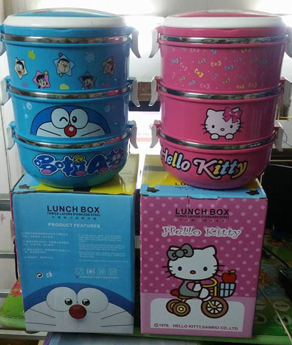 Cặp lồng giữ nhiệt 3 tầng Doremon - Kitty