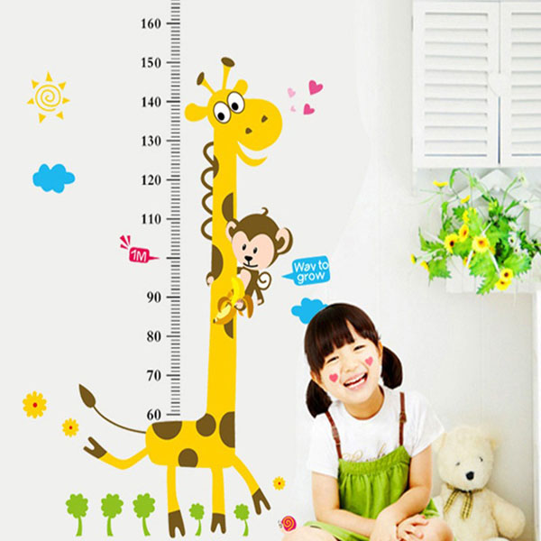 Decal dán tường thước đo chiều cao cho bé