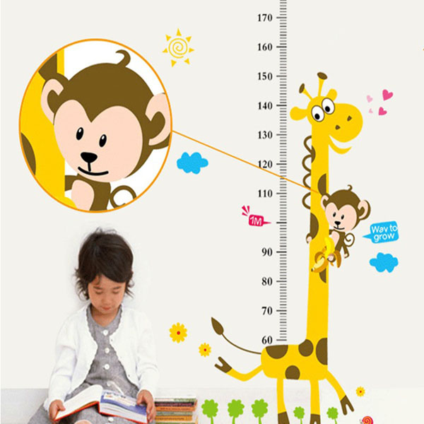 Decal dán tường thước đo chiều cao cho bé