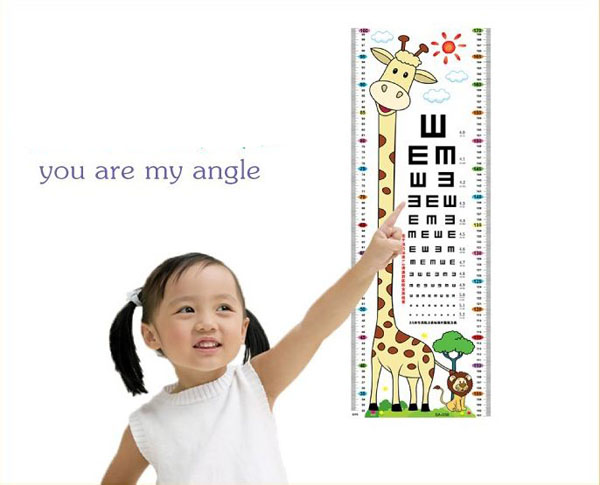 Decal dán tường thước đo chiều cao cho bé