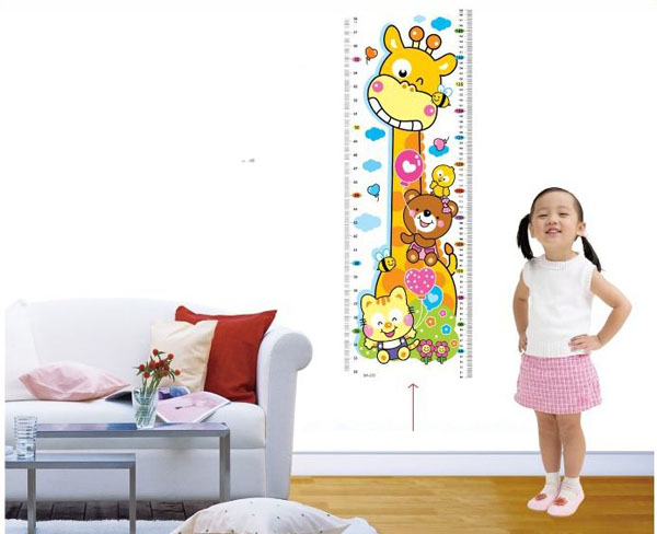 Decal dán tường thước đo chiều cao cho bé