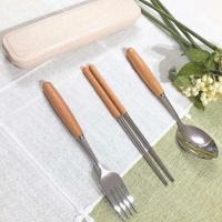 Set Đũa - Thìa - Dĩa gỗ Sồi