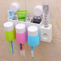 Bộ Kệ 3 Cốc + Móc Treo Bàn Chải + Nhả Kem Đánh Răng