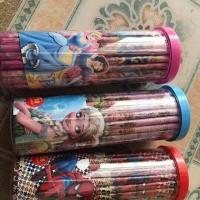 Hộp Bút Chì Gỗ 50 Cây Hoạt Hình