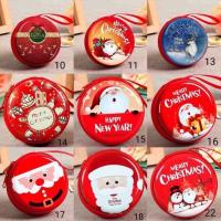 Ví Noel Tròn Họa Tiết Đỏ Tươi