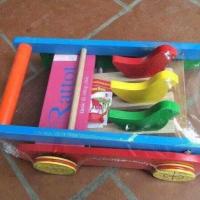 Xe gỗ 3 con chim tập đi cho bé