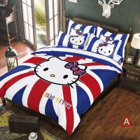 Bộ chăn ga gối cotton poly kitty nghộ nghĩnh