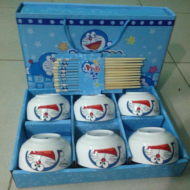 Bộ 6 Bát Đũa Doremon Xuất Nhật cao cấp