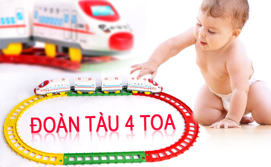Đồ chơi đoàn tàu 4 toa cho bé