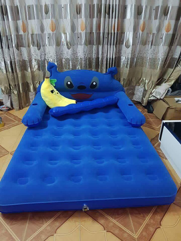 Giường hơi kute kèm bơm điện