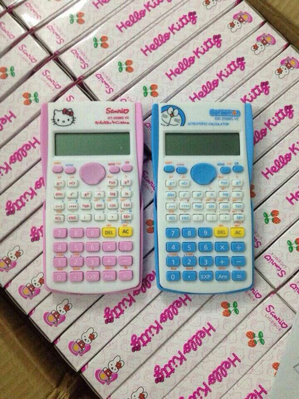 Máy tính fx doremon - hello kitty dễ thương
