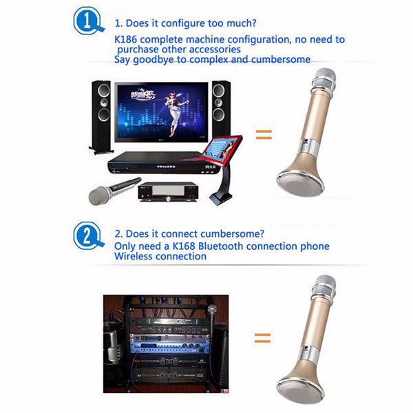 Microphone kèm loa bluetooth K168