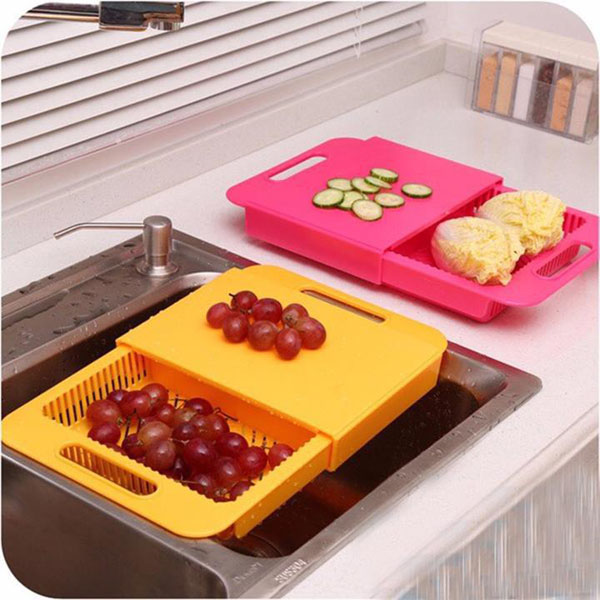 Thớt nhựa kèm rổ 2 in 1