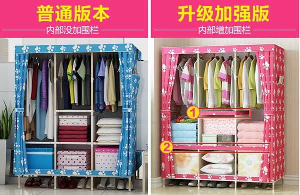 Tủ quần áo 3 buồng 8 ngăn khung gỗ chắc chắn