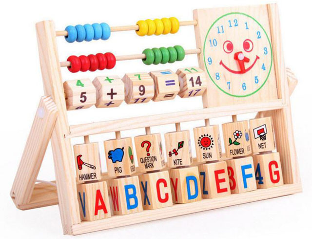 Đồ chơi giáo dục bằng gỗ bảng tính thông minh cho bé