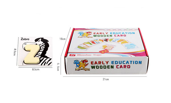 Bộ 26 chữ cái bằng gỗ ghép hình học tiếng anh cho bé