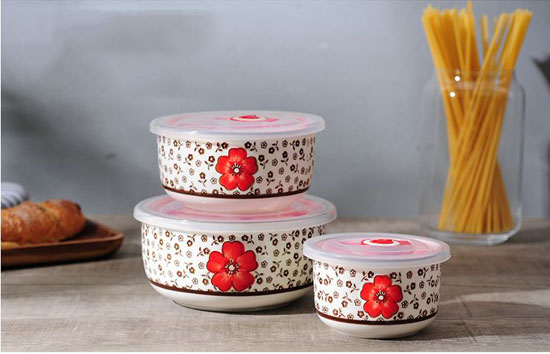 Bộ 3 bát sứ có nắp hút chân không giá rẻ