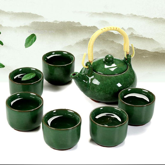 bộ chén sứ men ngọc xuất nhật