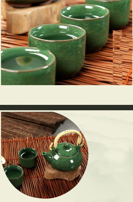Bộ ấm chén men ngọc hàng xuất Nhật Bản