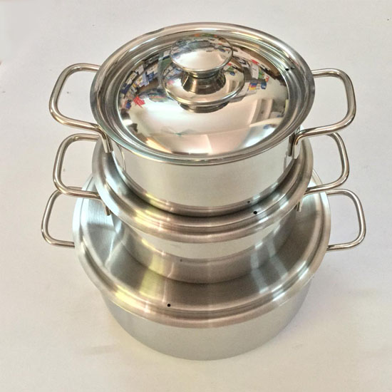 Bán sỉ bộ 3 nồi inox Sharp