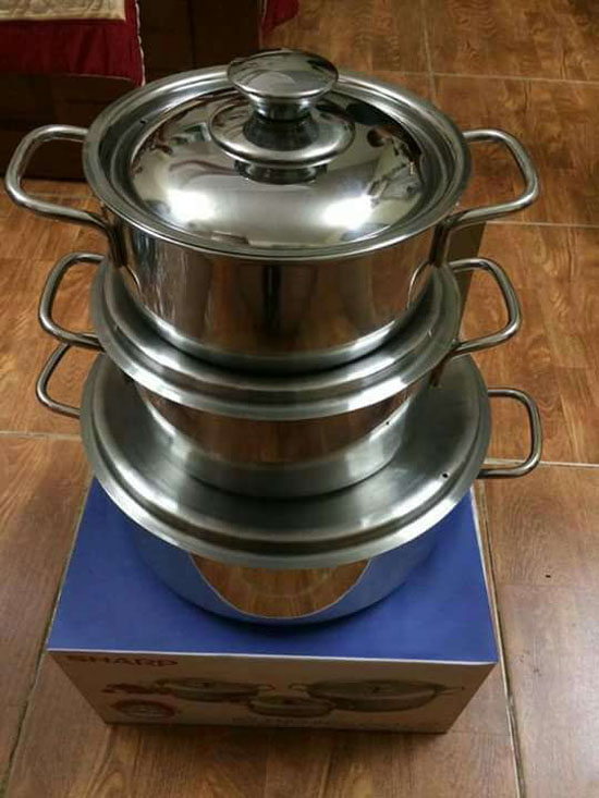 Bán buôn bộ 3 nồi inox Sharp