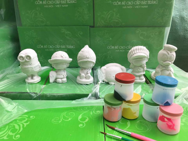 Bộ 6 tượng thạch cao cho bé tô màu