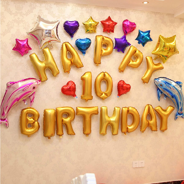 Bán buôn bộ bóng bay trang trí sinh nhật Happy Birthday