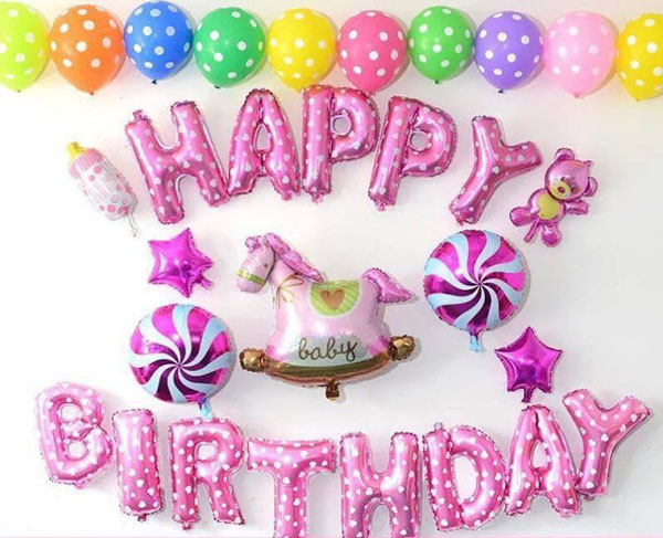 Bán buôn bộ bóng bay trang trí sinh nhật Happy Birthday