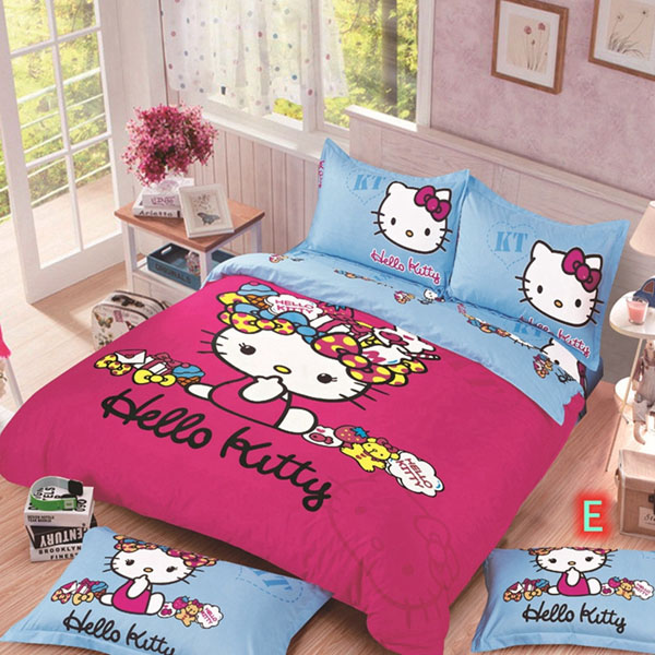 Bộ chăn ga gối cotton poly kitty đáng yêu