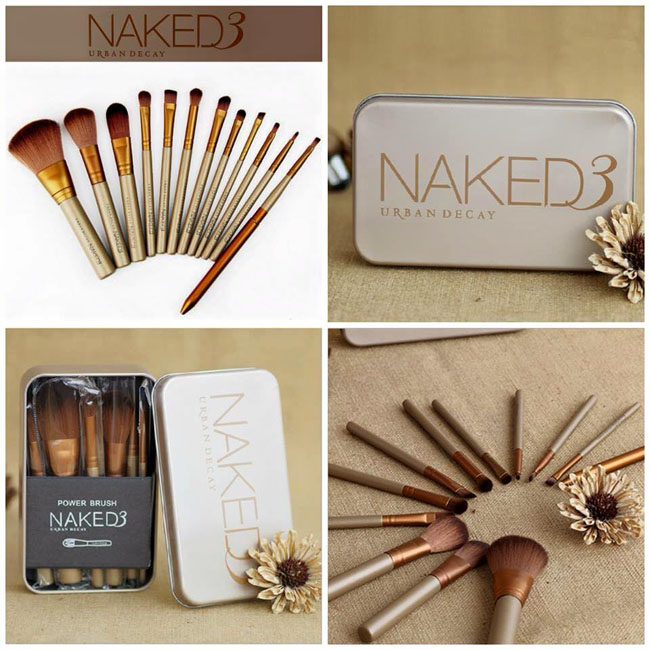 Bán buôn bộ cọ trang điểm 12 cây Naked 3