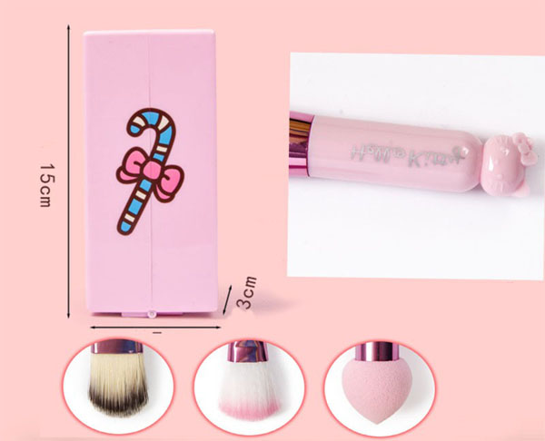 Bộ cọ trang điểm 8 cây Hello Kitty xinh xắn