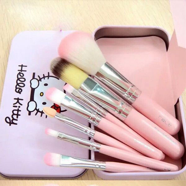 Bán buôn bộ cọ trang điểm cá nhân 7 món Hello Kitty