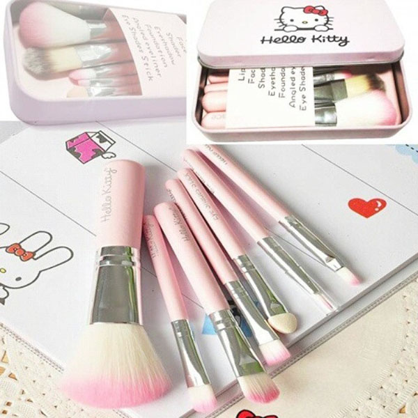Bán sỉ bộ cọ trang điểm cá nhân 7 món Hello Kitty