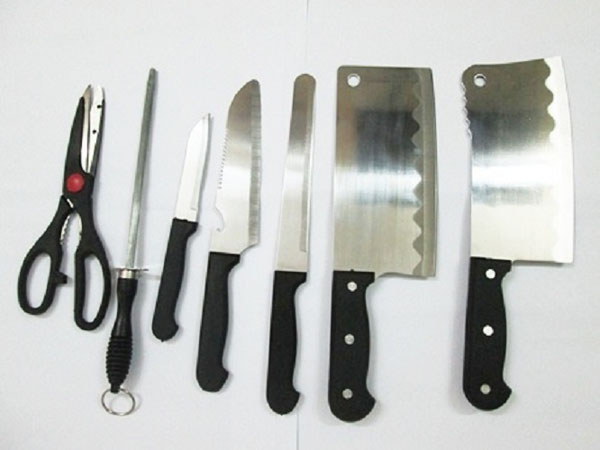 Bán buôn bộ dao kéo hợp kim inox 7 món