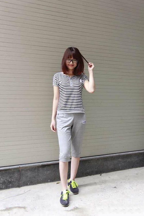 Bộ đồ mặc nhà pha kẻ Uniqlo