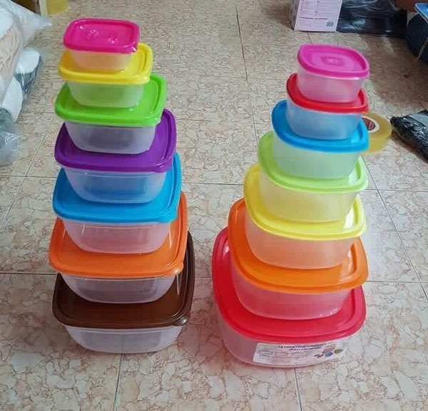 Bộ hộp nhựa đựng thức ăn 7 màu