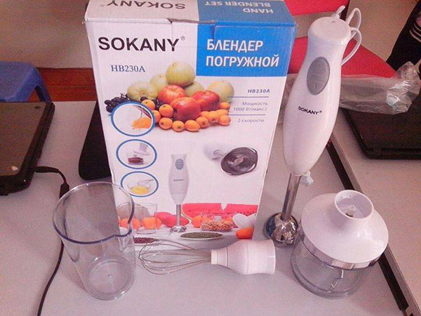 Bộ máy xay máy đành trứng đa năng Sokany HB-230A