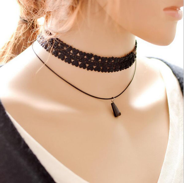 Bộ vòng cổ choker tattoo 12 chiếc thời trang