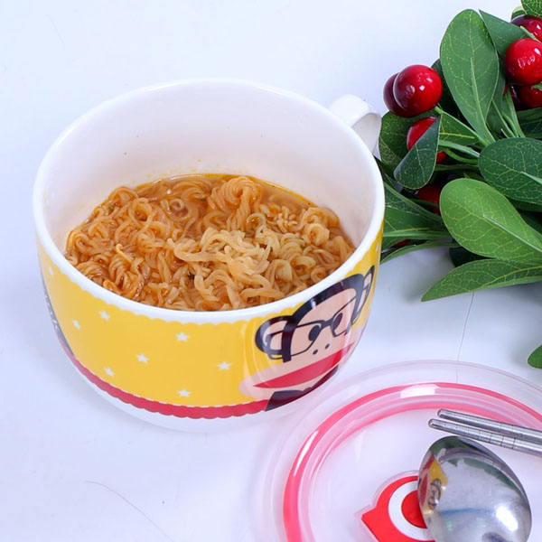 Bán buôn cốc ăn mỳ xinh xắn có nắp hút chân không