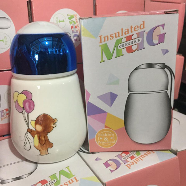 Cốc sứ giữ nhiệt nắp gương mẫu mới