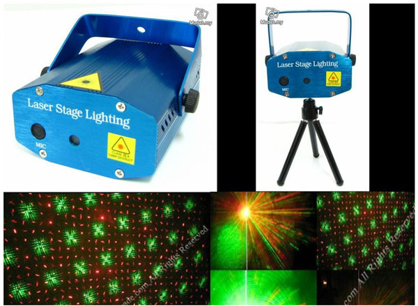 Đèn trang trí stage laser light cảm biến theo điệu nhạc