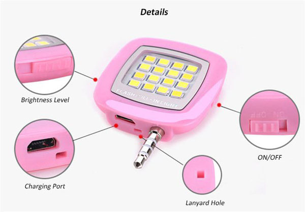 Đèn flash 16 bóng led siêu sáng hỗ trợ chụp hình
