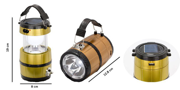 Đèn tích điện năng lượng mặt trời hình trống