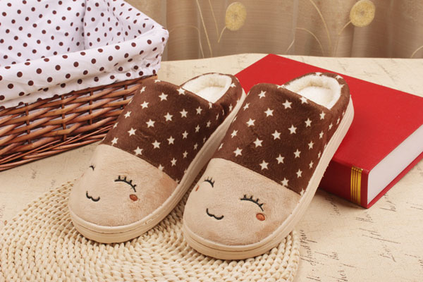 Bán sỉ dép bông smiling cute đế cao su