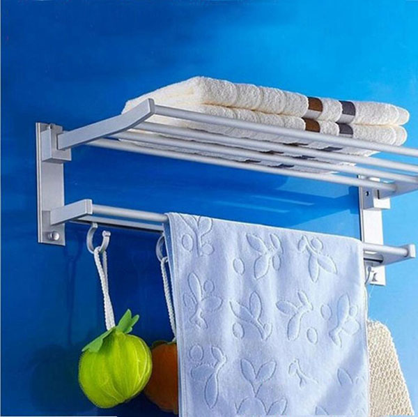 Giàn treo khăn 2 tầng có móc treo