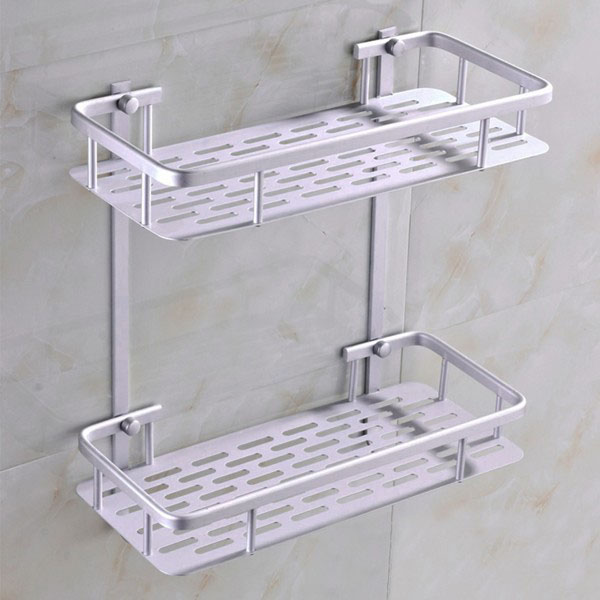 Giá treo nhà tắm 2 tầng hợp kim nhôm