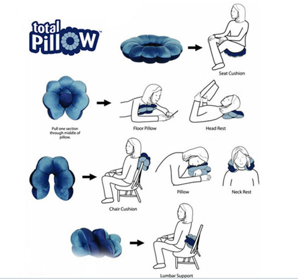 gối tựa lưng 360 độ Total Pillow 5 in 1