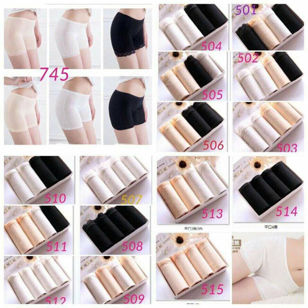 Hộp 4 quần lót cotton mặc váy cao cấp